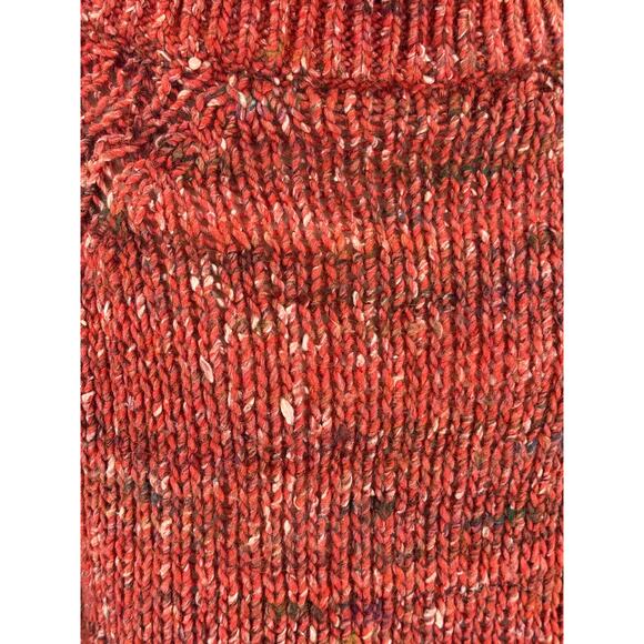 Moth Anthropologie Orange Mock Neck Wool Alpaca Sweater S Cozycore Cabincore - Picture 4 of 9